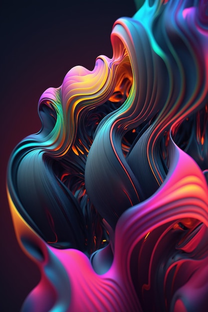 Fond d'écran abstrait psychédélique coloré