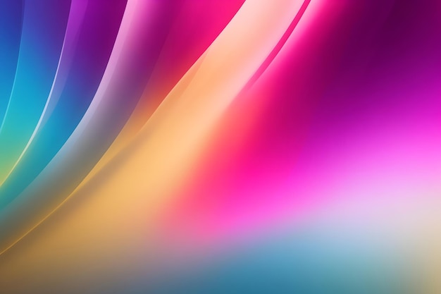 Photo fond d'écran abstrait vague de courbe de flou gaussien de style cool ai générative colorée