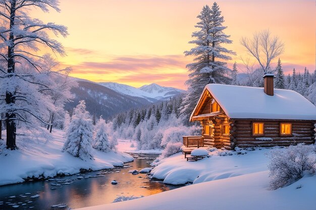 Un fond d'écran au pays des merveilles d'hiver