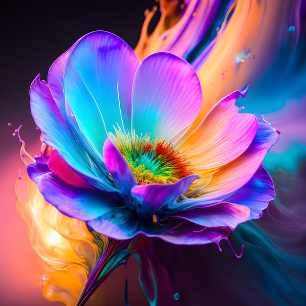 fond d'écran coloré de fleurs fantastiques