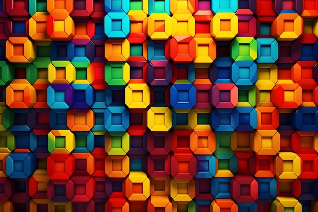 Un fond d'écran coloré avec un fond coloré qui dit cubes.