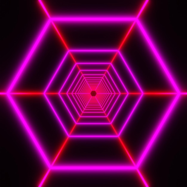 Fond d'écran coloré néon illustration 3d