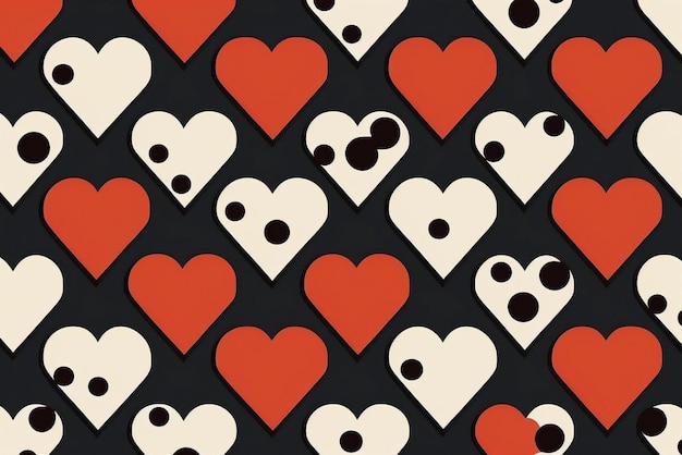 Fond d'écran de concept de jour de valentines de fond de modèle de coeur