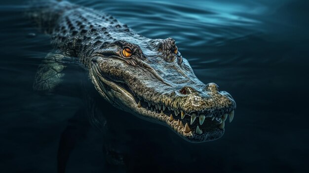 fond d'écran crocodile HD 8K Image photographique