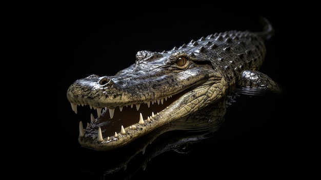 fond d'écran crocodile HD 8K Image photographique