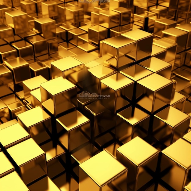 Un fond d'écran de cubes d'or avec les mots'gold'