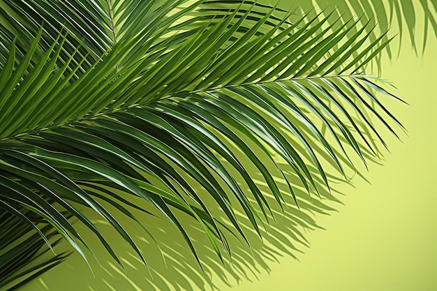 Photo fond d'écran d'été de feuilles de palmier sur un dos vert