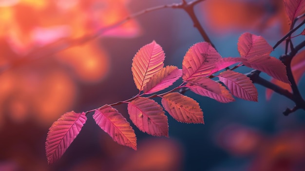 Fond d'écran avec des feuilles d'automne colorées Génération AI
