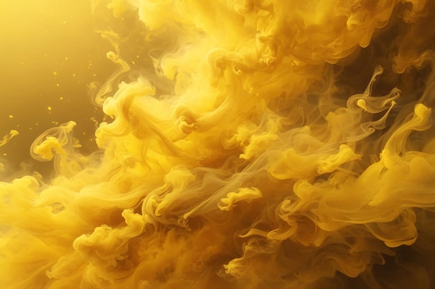 Fond d'écran de fumée jaune Fond de fumée Fond d'effets de fumée Fonds d'écran de fumée Fond de fumée coloré Fonds d'écran de fumée abstraite AI Générative