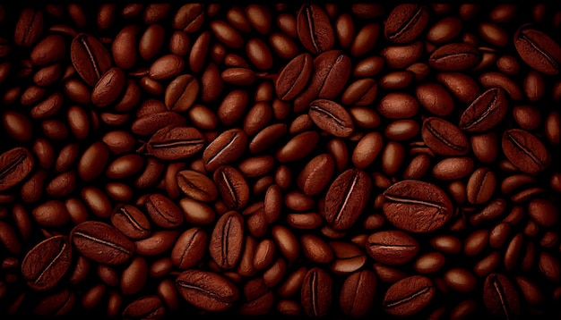 Fond d'écran de grains de café sans couture Generative AI