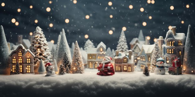 Fond d'écran d'image publicitaire de Noël luxuriant avec de belles décorations de Noël et un espacement des textes