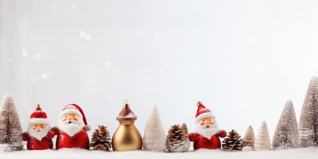 Fond d'écran d'image publicitaire de Noël luxuriant avec de belles décorations de Noël et un espacement des textes
