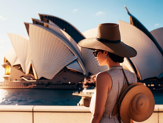 Fond d'écran de la journée mondiale du tourisme avec le célèbre monument du monde