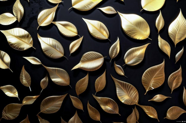 Fond d'écran de luxe de feuilles d'or