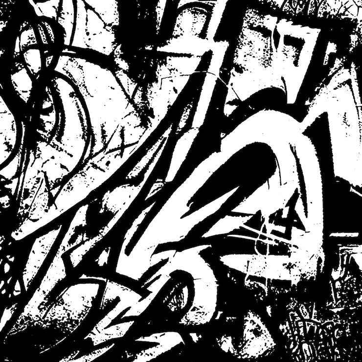 Photo un fond d'écran noir et blanc avec le mot art dessus
