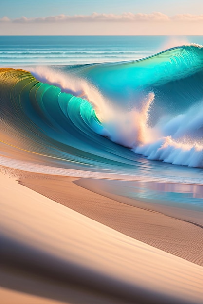 Fond d'écran de plage paradisiaque de sable blanc d'été ou arrière-plan généré par ai