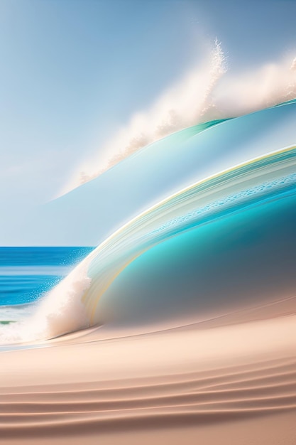 Photo fond d'écran de plage paradisiaque de sable blanc d'été ou arrière-plan généré par ai