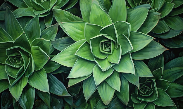 Fond d'écran de plantes succulentes tropicales Bannière d'agave bleue texturée Pour carte d'illustration de livre de cartes postales Créé avec des outils d'IA génératifs