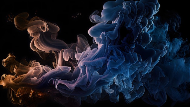Fond d'écran réaliste de fumée colorée abstraite