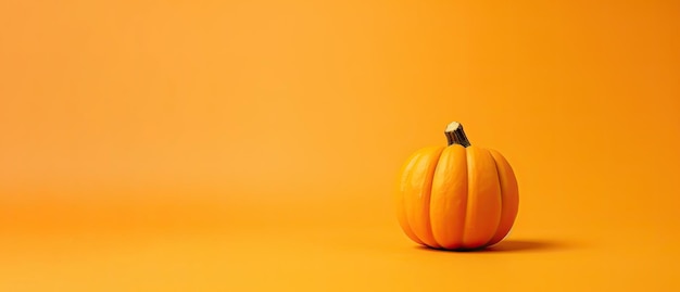 Fond d'écran saisonnier avec fond Citrouille sur la couleur orange Concept d'automne AI générative