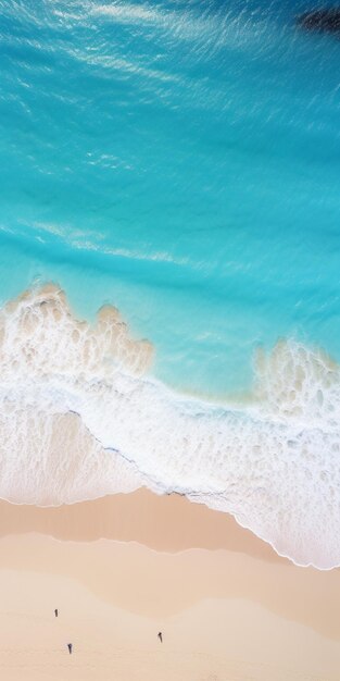 Fond d'écran de téléphone portable de plage de sable blanc tourné par drone