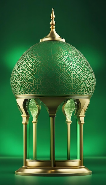 Fond d'écran vert de luxe islamique