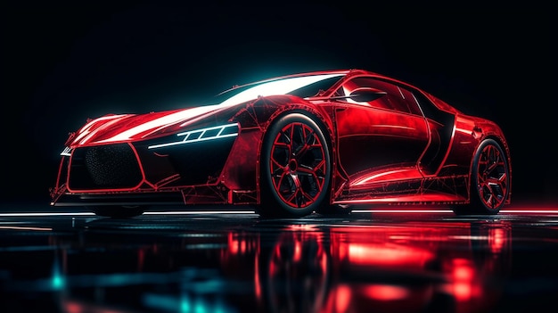 Fond d'écran de voiture de sport de luxe futuriste