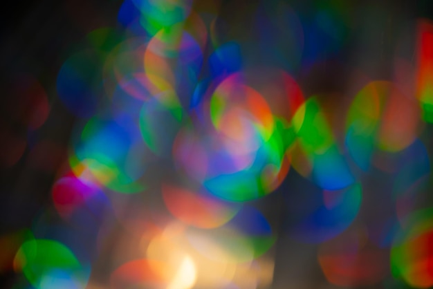 Fond effet bokeh grand arc-en-ciel multicolore