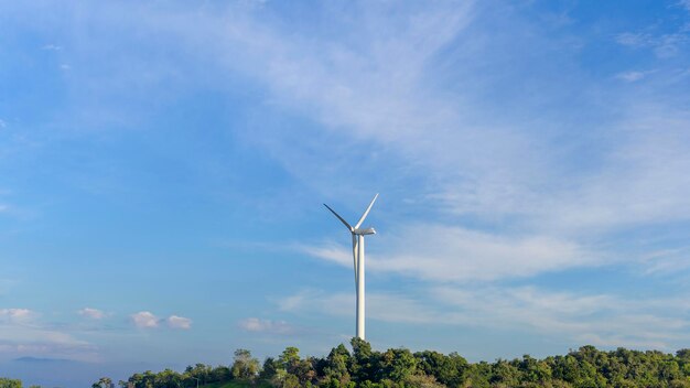 Fond d'éoliennes, concept d'énergie propre