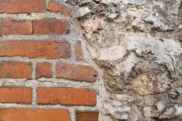 Le fond est du vieux mur du bâtiment la texture de la pierre et de la brique