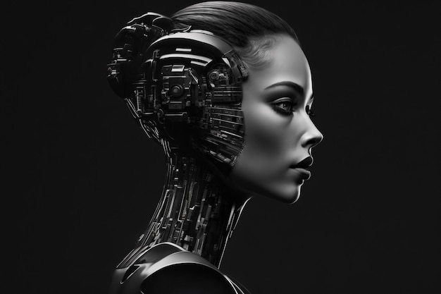 Fond de femme robot Créé avec la technologie générative Ai