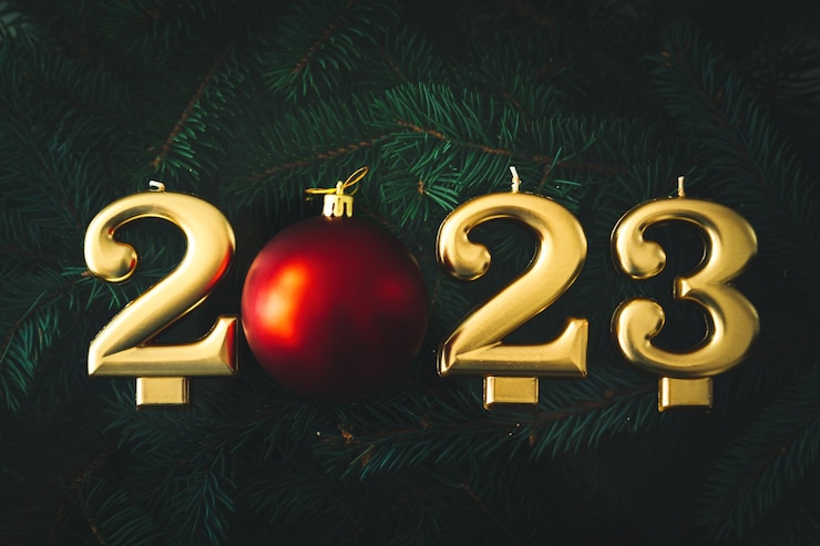 Photo fond festif bonne année 2023