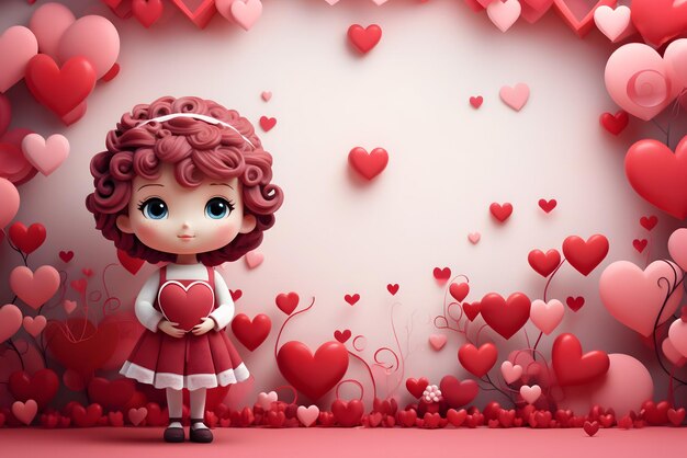 fond de la fête de la Saint-Valentin fond des médias sociaux pour le vday plein de cartes d'amour