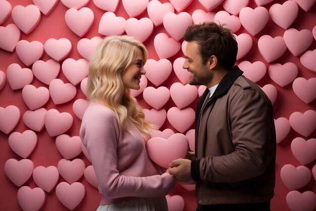 Photo fond de la fête de la saint-valentin fond des médias sociaux pour le vday plein de cartes d'amour