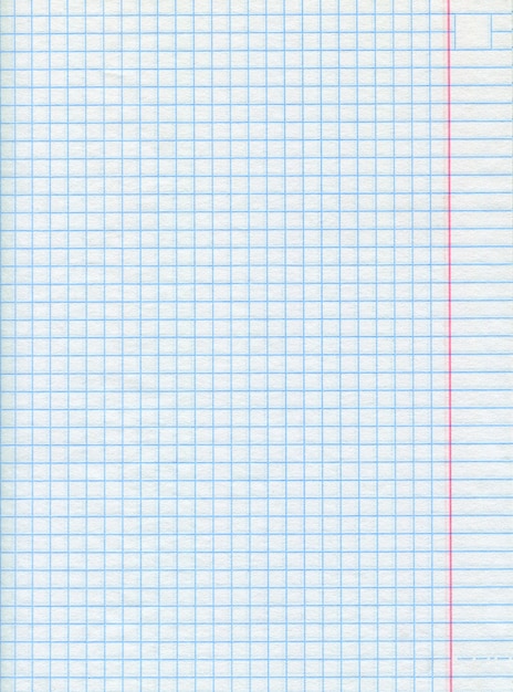 Fond de feuille de papier quadrillée