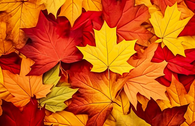 Fond de feuilles d'automne Fond d'automne Generative AI