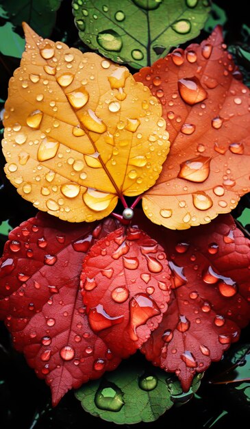 Fond de feuilles d'automne généré par l'IA