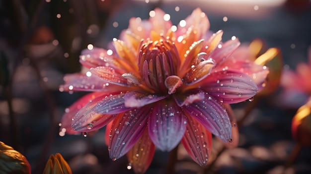 Fond de feuilles et de fleurs photo gratuit