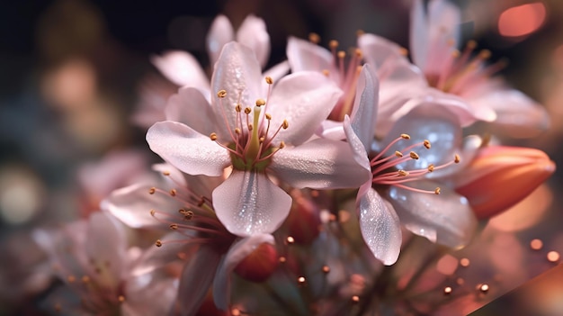 Fond de feuilles et de fleurs photo gratuit