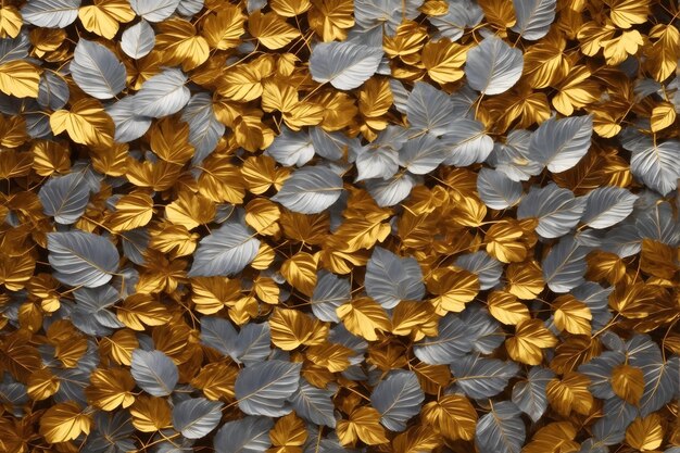 Photo fond de feuilles d'or fond de feuilles d'or feuilles de papier peint motif de feuilles fond de feuilles fond de luxe ai génératif