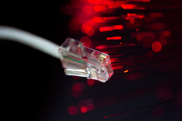 Photo fond de fibre optique