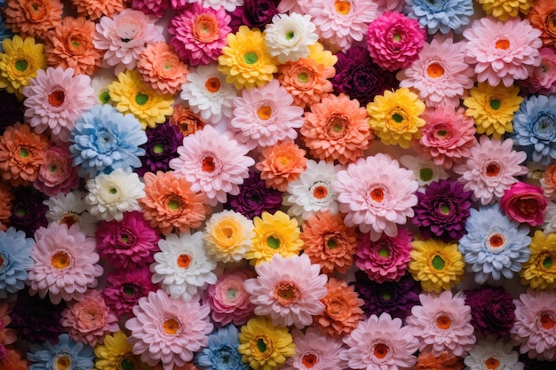 Fond de fleurs de chrysanthème coloré