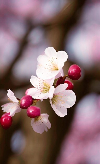 Fond de fleurs de fleurs de cerisier