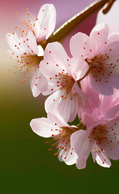 Photo fond de fleurs de fleurs de cerisier