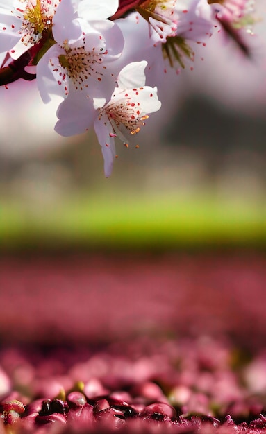 Fond de fleurs de fleurs de cerisier