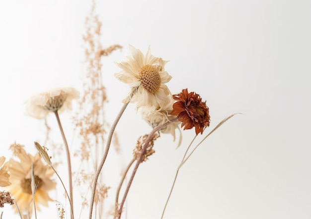 Fond de fleurs sèches