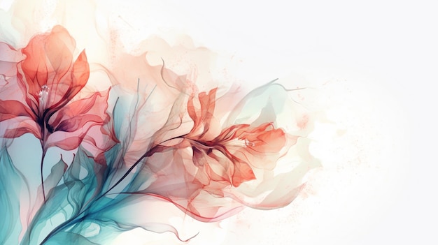 Fond floral aquarelle abstrait coloré