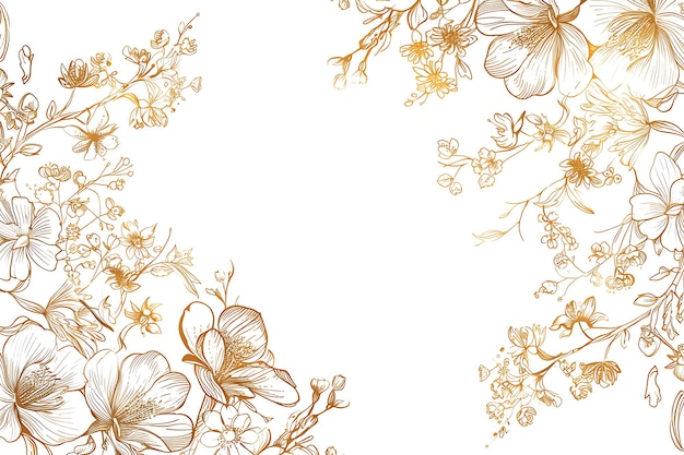 fond floral avec un cadre de papillons
