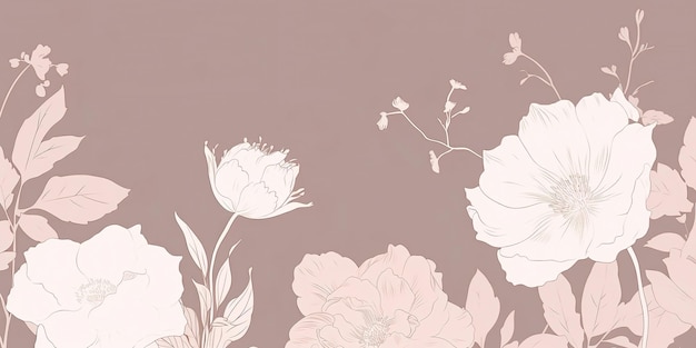 Fond floral rose pastel