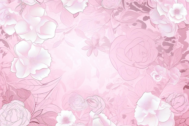 Fond floral rose avec place pour votre texte